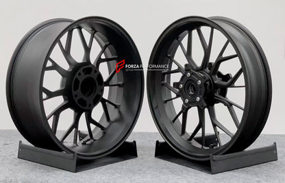 We manufacture premium quality forged motorcycle wheels rims for BMW R NINET PURE SPORT RACER in any design, size, color.

Wheel sizes (motorcycle spec):

Front: 3.5 x 17

Rear: 5.5 x 17

Weight:

Front: 4.3 kg (9.48 lbs)

Rear: 4.65 kg (10.25 lbs)


Finishing: Matt Black

Forza Performance Group engineers and manufactures each forged motorcycle wheel individually per order. This ensures precise fitment, uncompromised strength, and unique styling. Whether for racing, touring, or daily use — our wheels are b