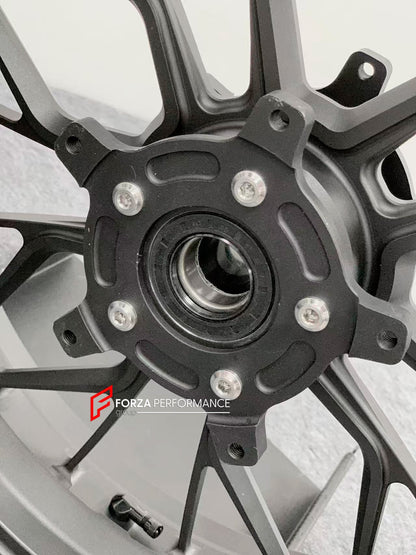 We manufacture premium quality forged motorcycle wheels rims for BMW R NINET PURE SPORT RACER in any design, size, color.

Wheel sizes (motorcycle spec):

Front: 3.5 x 17

Rear: 5.5 x 17

Weight:

Front: 4.3 kg (9.48 lbs)

Rear: 4.65 kg (10.25 lbs)


Finishing: Matt Black

Forza Performance Group engineers and manufactures each forged motorcycle wheel individually per order. This ensures precise fitment, uncompromised strength, and unique styling. Whether for racing, touring, or daily use — our wheels are b