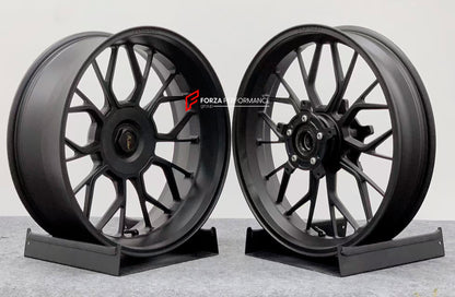 We manufacture premium quality forged motorcycle wheels rims for BMW R NINET PURE SPORT RACER in any design, size, color.

Wheel sizes (motorcycle spec):

Front: 3.5 x 17

Rear: 5.5 x 17

Weight:

Front: 4.3 kg (9.48 lbs)

Rear: 4.65 kg (10.25 lbs)


Finishing: Matt Black

Forza Performance Group engineers and manufactures each forged motorcycle wheel individually per order. This ensures precise fitment, uncompromised strength, and unique styling. Whether for racing, touring, or daily use — our wheels are b