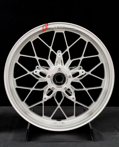 We manufacture premium quality forged motorcycle wheels rims for BMW R NINET PURE SPORT RACER in any design, size, color.

Wheel sizes (motorcycle spec):

Front: 3.5 x 17

Rear: 5.5 x 17

Weight:

Front: 4.7 kg (10.36 lbs)

Rear: 4.6 kg (10.41 lbs)


Finishing: Matt

Forza Performance Group engineers and manufactures each forged motorcycle wheel individually per order. This ensures precise fitment, uncompromised strength, and unique styling. Whether for racing, touring, or daily use — our wheels are built f