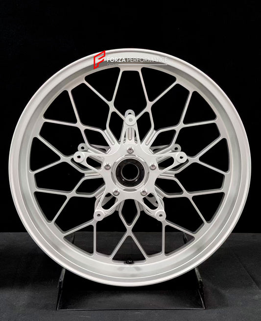 We manufacture premium quality forged motorcycle wheels rims for BMW R NINET PURE SPORT RACER in any design, size, color.

Wheel sizes (motorcycle spec):

Front: 3.5 x 17

Rear: 5.5 x 17

Weight:

Front: 4.7 kg (10.36 lbs)

Rear: 4.6 kg (10.41 lbs)


Finishing: Matt

Forza Performance Group engineers and manufactures each forged motorcycle wheel individually per order. This ensures precise fitment, uncompromised strength, and unique styling. Whether for racing, touring, or daily use — our wheels are built f
