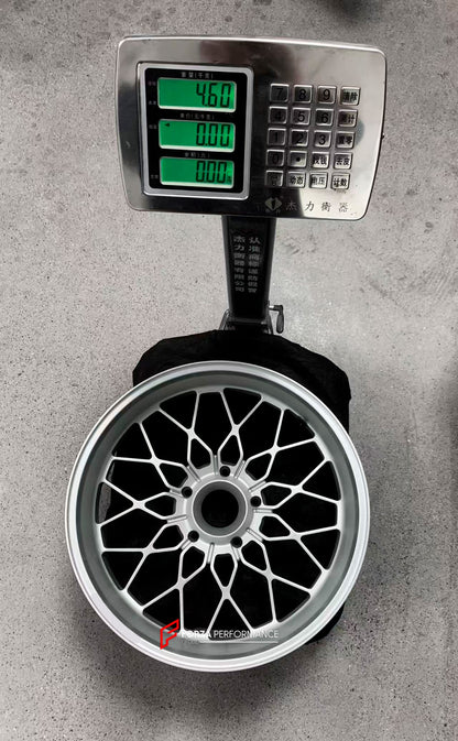 We manufacture premium quality forged motorcycle wheels rims for BMW R NINET PURE SPORT RACER in any design, size, color.

Wheel sizes (motorcycle spec):

Front: 3.5 x 17

Rear: 5.5 x 17

Weight:

Front: 4.7 kg (10.36 lbs)

Rear: 4.6 kg (10.41 lbs)


Finishing: Matt

Forza Performance Group engineers and manufactures each forged motorcycle wheel individually per order. This ensures precise fitment, uncompromised strength, and unique styling. Whether for racing, touring, or daily use — our wheels are built f