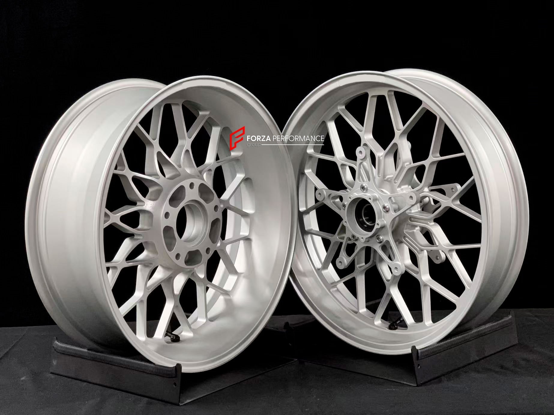 We manufacture premium quality forged motorcycle wheels rims for BMW R NINET PURE SPORT RACER in any design, size, color.

Wheel sizes (motorcycle spec):

Front: 3.5 x 17

Rear: 5.5 x 17

Weight:

Front: 4.7 kg (10.36 lbs)

Rear: 4.6 kg (10.41 lbs)


Finishing: Matt

Forza Performance Group engineers and manufactures each forged motorcycle wheel individually per order. This ensures precise fitment, uncompromised strength, and unique styling. Whether for racing, touring, or daily use — our wheels are built f