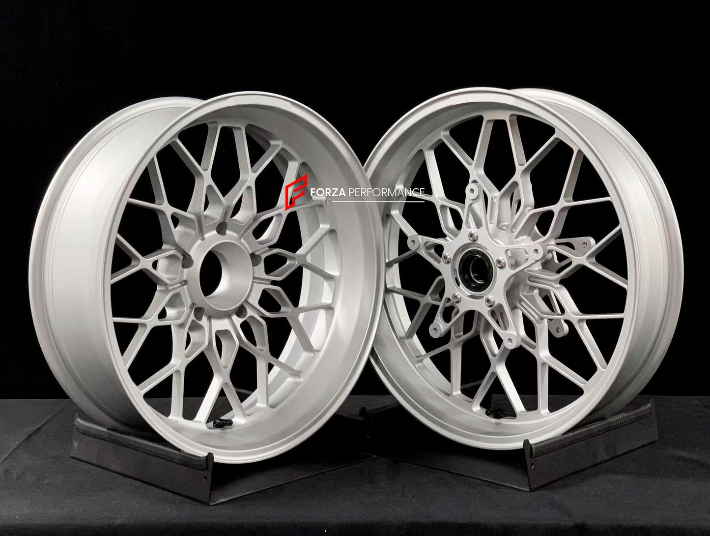 We manufacture premium quality forged motorcycle wheels rims for BMW R NINET PURE SPORT RACER in any design, size, color.

Wheel sizes (motorcycle spec):

Front: 3.5 x 17

Rear: 5.5 x 17

Weight:

Front: 4.7 kg (10.36 lbs)

Rear: 4.6 kg (10.41 lbs)


Finishing: Matt

Forza Performance Group engineers and manufactures each forged motorcycle wheel individually per order. This ensures precise fitment, uncompromised strength, and unique styling. Whether for racing, touring, or daily use — our wheels are built f
