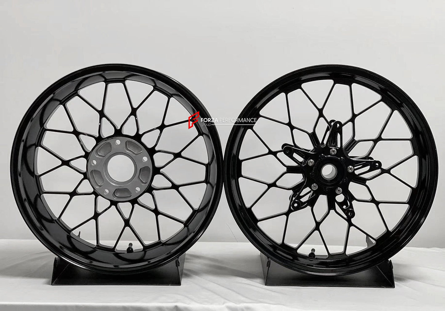 We manufacture premium quality forged motorcycle wheels rims for BMW R 1250 RT in any design, size, color.

Wheel sizes (motorcycle spec):

Front: 3.5 x 17

Rear: 5.5 x 17

Weight:

Front: 4.7 kg (10.36 lbs)

Rear: 4.55 kg (10.03 lbs)


Finishing: Satin Black

Forza Performance Group engineers and manufactures each forged motorcycle wheel individually per order. This ensures precise fitment, uncompromised strength, and unique styling. Whether for racing, touring, or daily use — our wheels are built for both