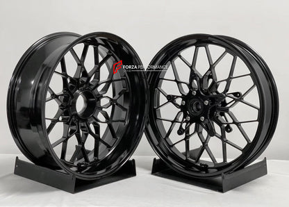We manufacture premium quality forged motorcycle wheels rims for BMW R 1250 RT in any design, size, color.

Wheel sizes (motorcycle spec):

Front: 3.5 x 17

Rear: 5.5 x 17

Weight:

Front: 4.7 kg (10.36 lbs)

Rear: 4.55 kg (10.03 lbs)


Finishing: Satin Black

Forza Performance Group engineers and manufactures each forged motorcycle wheel individually per order. This ensures precise fitment, uncompromised strength, and unique styling. Whether for racing, touring, or daily use — our wheels are built for both