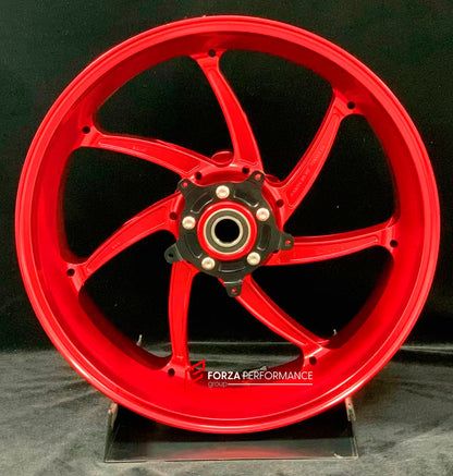 We manufacture premium quality forged motorcycle wheels rims for S1000RR M1000RR in any design, size, color.

Wheel sizes (motorcycle spec):

Front: 3.5 x 17

Rear: 6 x 17

Weight:

Front: 4.4 kg (9.59 lbs)

Rear: 4.85 kg (10.69lbs)

Finishing: Gloss Red

Forza Performance Group engineers and manufactures each forged motorcycle wheel individually per order. This ensures precise fitment, uncompromised strength, and unique styling. Whether for racing, touring, or daily use — our wheels are built for both perf