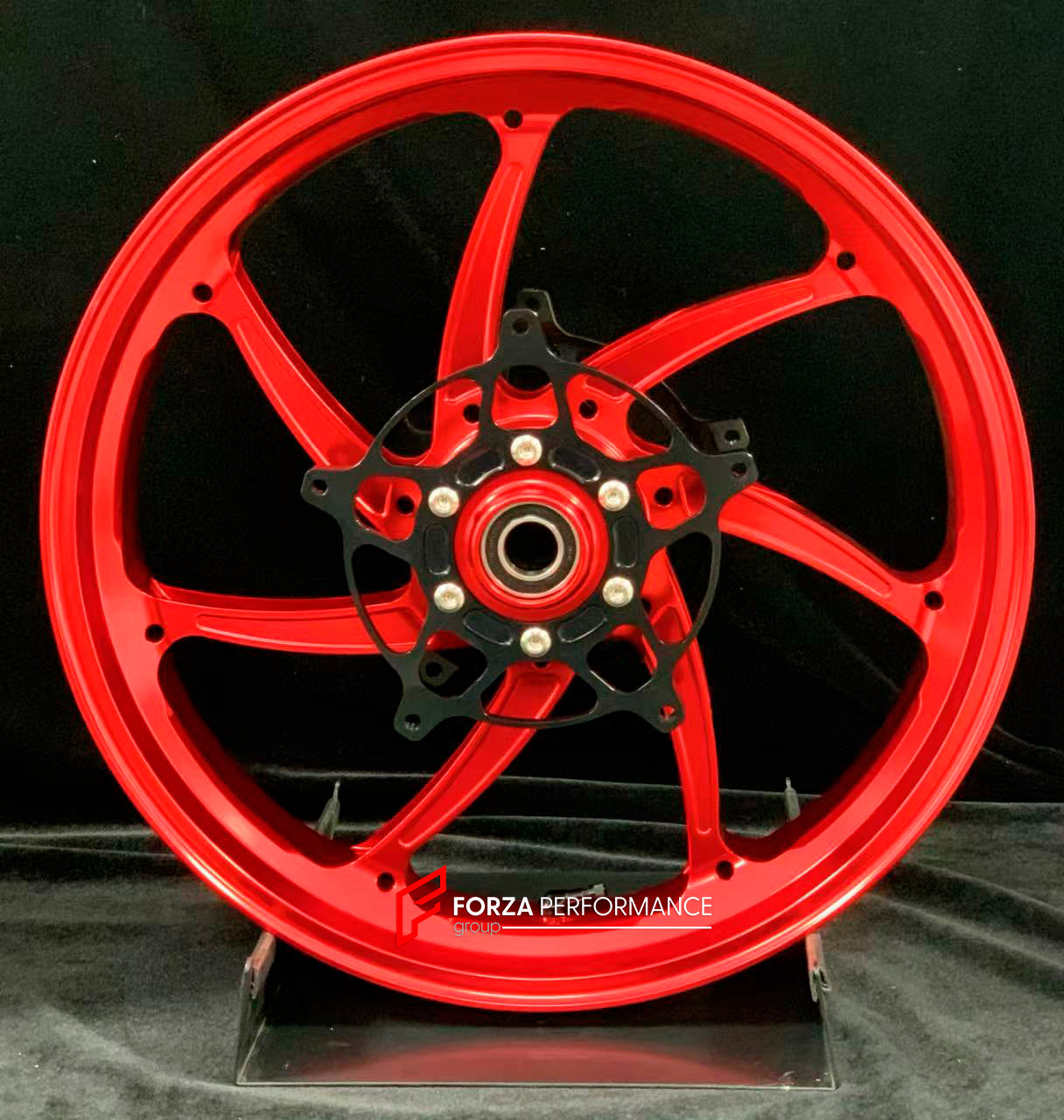 We manufacture premium quality forged motorcycle wheels rims for S1000RR M1000RR in any design, size, color.

Wheel sizes (motorcycle spec):

Front: 3.5 x 17

Rear: 6 x 17

Weight:

Front: 4.4 kg (9.59 lbs)

Rear: 4.85 kg (10.69lbs)

Finishing: Gloss Red

Forza Performance Group engineers and manufactures each forged motorcycle wheel individually per order. This ensures precise fitment, uncompromised strength, and unique styling. Whether for racing, touring, or daily use — our wheels are built for both perf