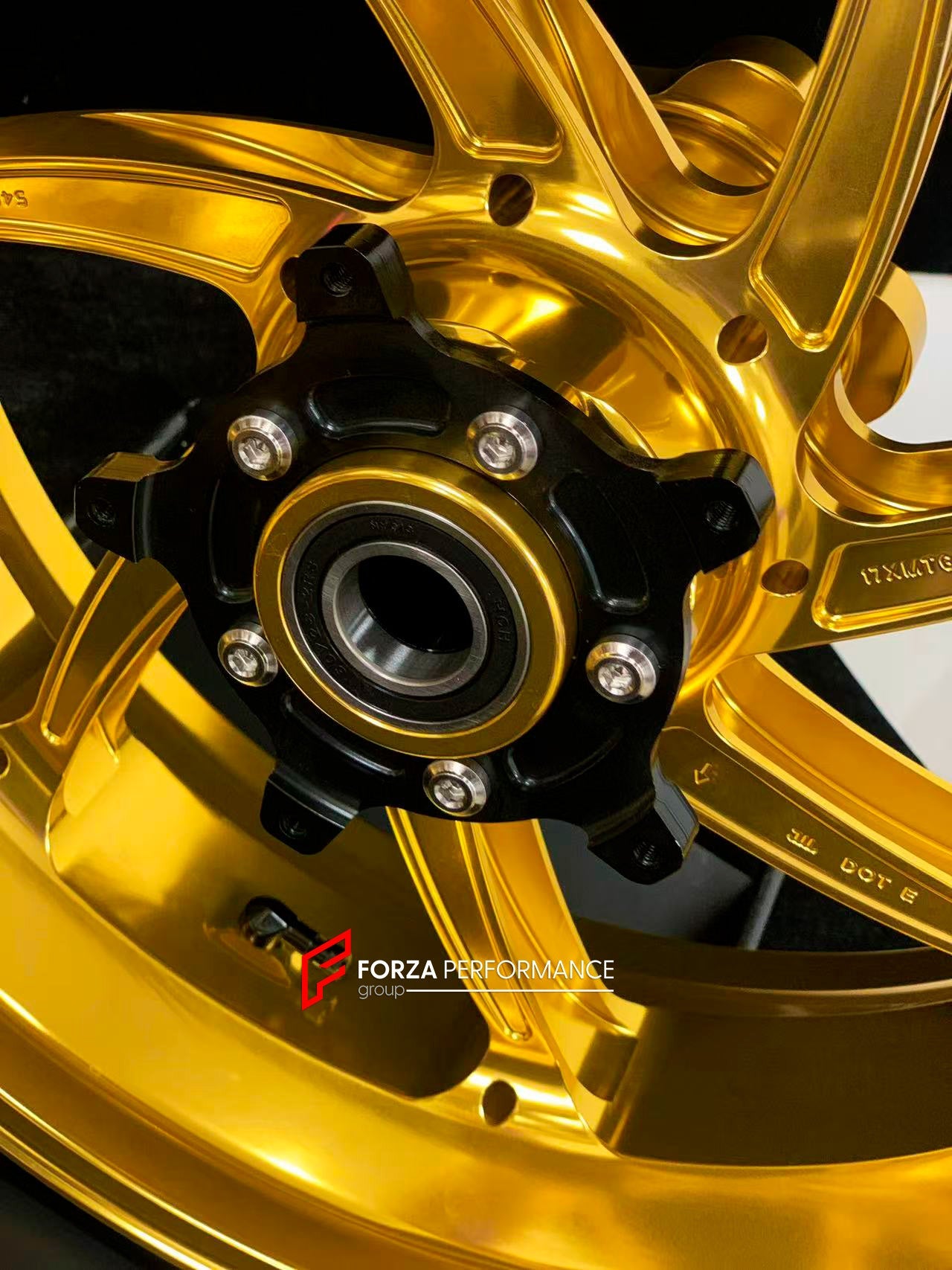 We manufacture premium quality forged motorcycle wheels rims for S1000RR M1000RR in any design, size, color.

Wheel sizes (motorcycle spec):

Front: 3.5 x 17

Rear: 6 x 17

Weight:

Front: 4.35 kg (9.59 lbs)

Rear: 4.85 kg (10.69 lbs)

Finishing: Gloss Gold

Forza Performance Group engineers and manufactures each forged motorcycle wheel individually per order. This ensures precise fitment, uncompromised strength, and unique styling. Whether for racing, touring, or daily use — our wheels are built for both p