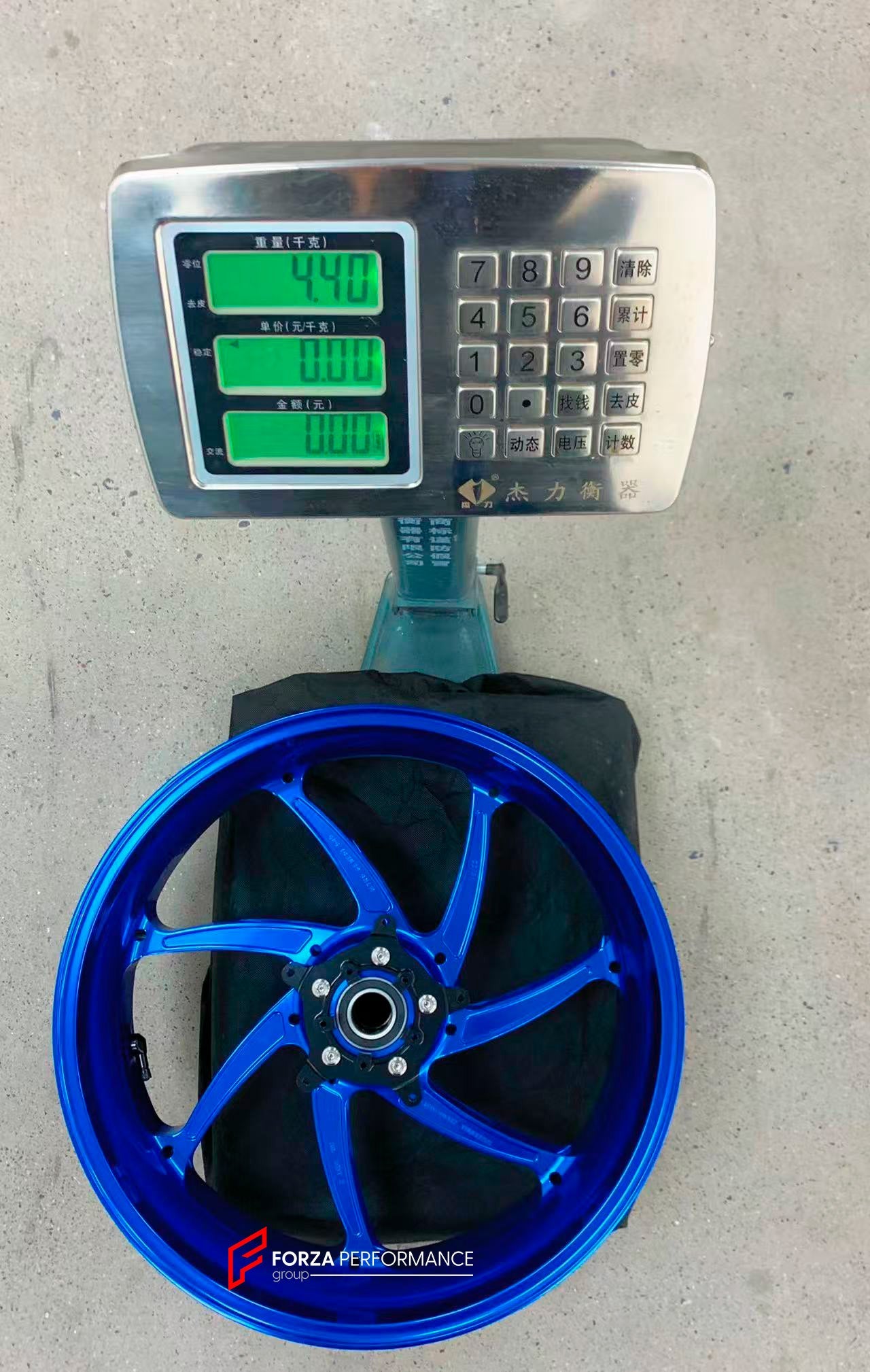 We manufacture premium quality forged motorcycle wheels rims for S1000RR M1000RR in any design, size, color.

Wheel sizes (motorcycle spec):

Front: 3.5 x 17

Rear: 6 x 17

Weight:

Front: 4.2 kg (9.26 lbs)

Rear: 4.4 kg (9.7 lbs)


Finishing: Gloss Blue

Forza Performance Group engineers and manufactures each forged motorcycle wheel individually per order. This ensures precise fitment, uncompromised strength, and unique styling. Whether for racing, touring, or daily use — our wheels are built for both perf