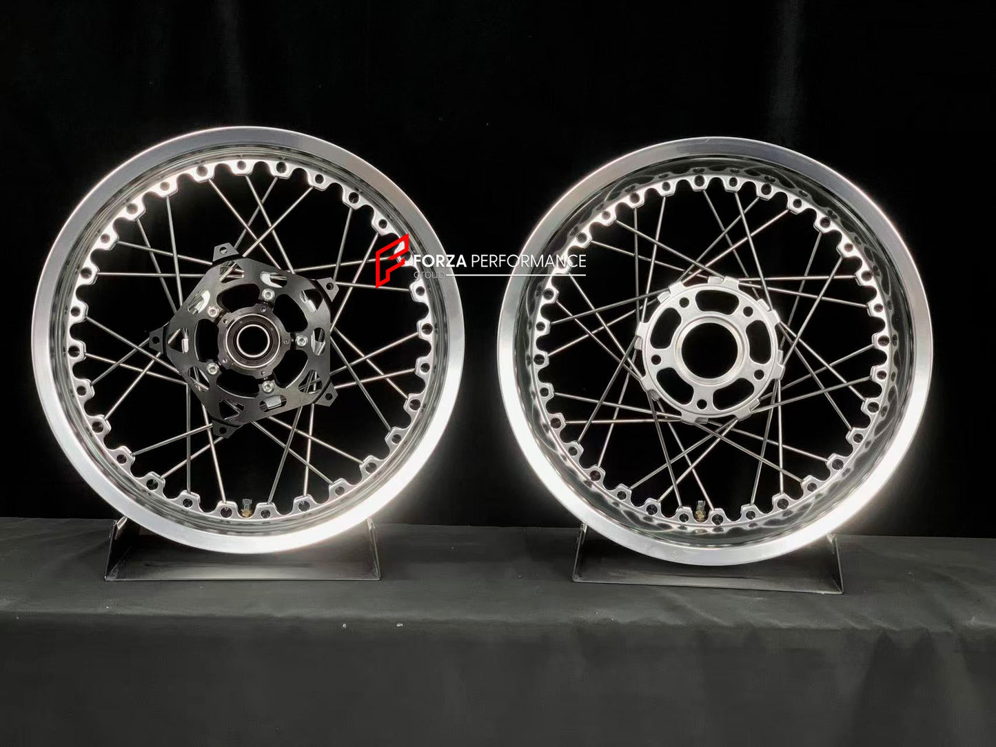 We manufacture premium quality forged motorcycle wheels rims for BMW R 1250 RT in any design, size, color.

Wheel sizes (motorcycle spec):

Front: 3.5 x 17

Rear: 5.5 x 17

Weight:

Front: 5.2 kg (11.46 lbs)

Rear: 4.9 kg (10.80 lbs)


Finishing: Polished

Forza Performance Group engineers and manufactures each forged motorcycle wheel individually per order. This ensures precise fitment, uncompromised strength, and unique styling. Whether for racing, touring, or daily use — our wheels are built for both per