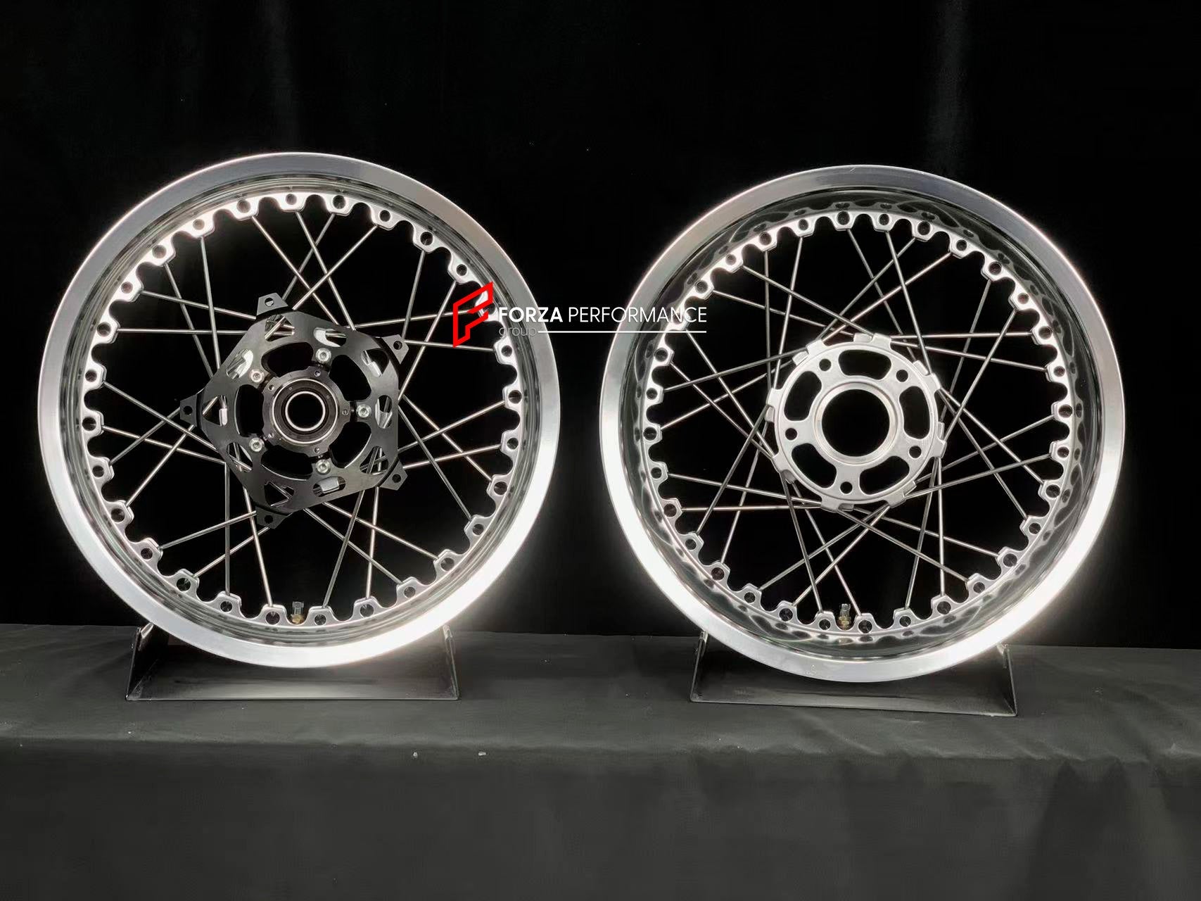 We manufacture premium quality forged motorcycle wheels rims for BMW R 1250 RT in any design, size, color.

Wheel sizes (motorcycle spec):

Front: 3.5 x 17

Rear: 5.5 x 17

Weight:

Front: 5.2 kg (11.46 lbs)

Rear: 4.9 kg (10.80 lbs)


Finishing: Polished

Forza Performance Group engineers and manufactures each forged motorcycle wheel individually per order. This ensures precise fitment, uncompromised strength, and unique styling. Whether for racing, touring, or daily use — our wheels are built for both per