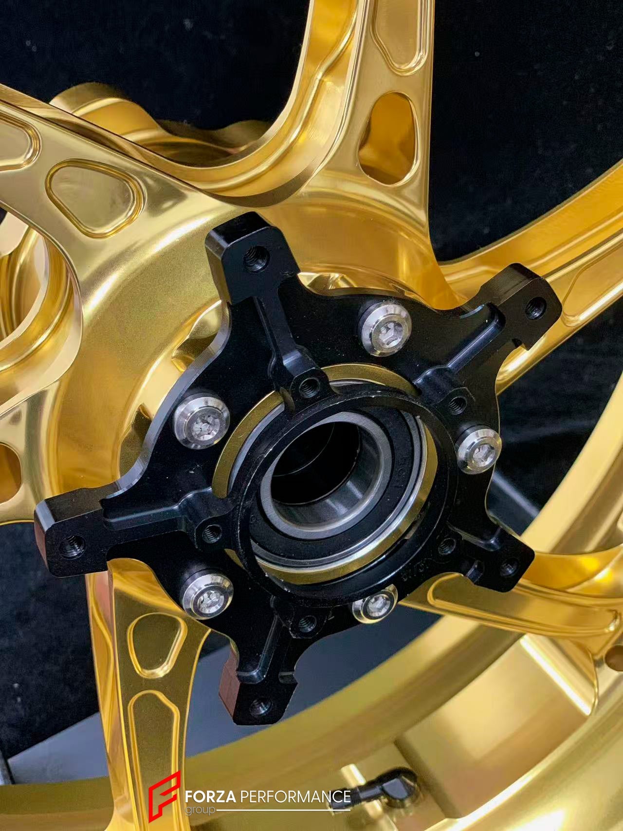 We manufacture premium quality forged motorcycle wheels rims for S1000RR M1000RR in any design, size, color.

Wheel sizes (motorcycle spec):

Front: 3.5 x 17

Rear: 6 x 17

Weight:

Front: 3.15 kg (6.94 lbs)

Rear: 4.3 kg (9.48 lbs)


Finishing: Satin Gold

Forza Performance Group engineers and manufactures each forged motorcycle wheel individually per order. This ensures precise fitment, uncompromised strength, and unique styling. Whether for racing, touring, or daily use — our wheels are built for both pe
