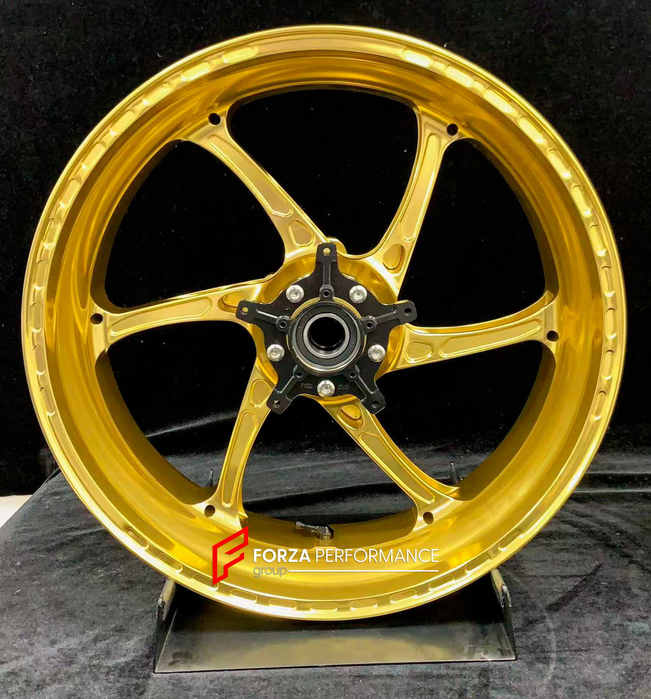 We manufacture premium quality forged motorcycle wheels rims for S1000RR M1000RR in any design, size, color.

Wheel sizes (motorcycle spec):

Front: 3.5 x 17

Rear: 6 x 17

Weight:

Front: 3.15 kg (6.94 lbs)

Rear: 4.3 kg (9.48 lbs)


Finishing: Satin Gold

Forza Performance Group engineers and manufactures each forged motorcycle wheel individually per order. This ensures precise fitment, uncompromised strength, and unique styling. Whether for racing, touring, or daily use — our wheels are built for both pe