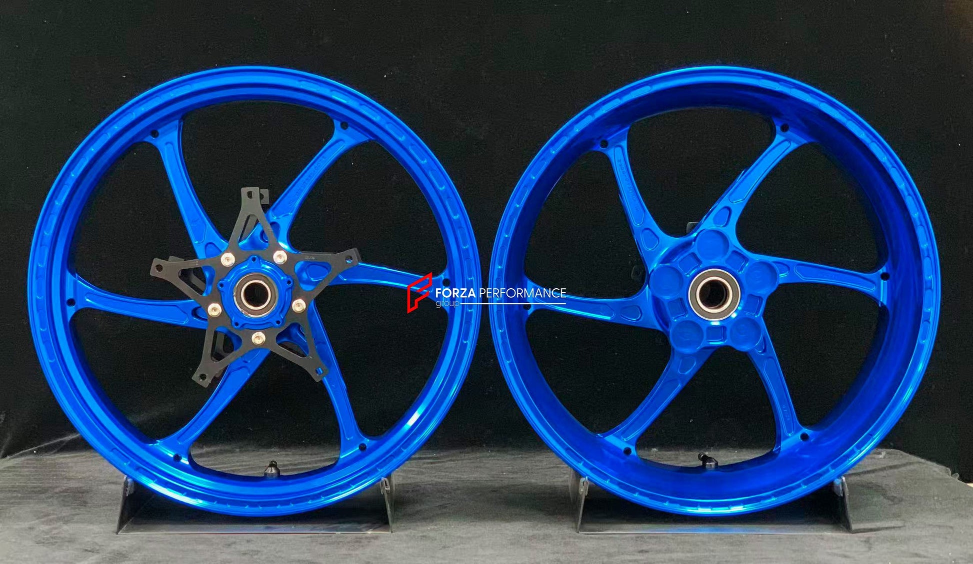 We manufacture premium quality forged motorcycle wheels rims for S1000RR M1000RR in any design, size, color.

Wheel sizes (motorcycle spec):

Front: 3.5 x 17

Rear: 6 x 17

Weight:

Front: 3.25 kg (7.16 lbs)

Rear: 4.35 kg (9.59 lbs)


Finishing: Gloss Blue

Forza Performance Group engineers and manufactures each forged motorcycle wheel individually per order. This ensures precise fitment, uncompromised strength, and unique styling. Whether for racing, touring, or daily use — our wheels are built for both p