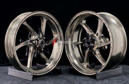We manufacture premium quality forged motorcycle wheels rims for S1000RR M1000RR in any design, size, color.

Wheel sizes (motorcycle spec):

Front: 3.5 x 17

Rear: 6 x 17

Weight:

Front: 3.75 kg (7.16 lbs)

Rear: 4.4 kg (9.59 lbs)


Finishing: Satin Blonze

Forza Performance Group engineers and manufactures each forged motorcycle wheel individually per order. This ensures precise fitment, uncompromised strength, and unique styling. Whether for racing, touring, or daily use — our wheels are built for both 