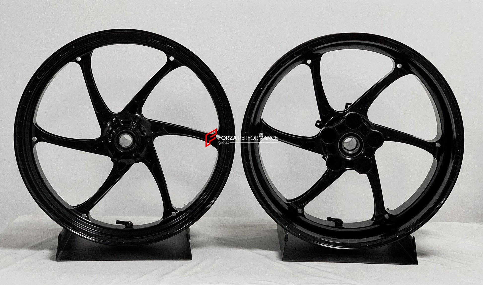 We manufacture premium quality forged motorcycle wheels rims for S1000RR M1000RR in any design, size, color.

Wheel sizes (motorcycle spec):

Front: 3.5 x 17

Rear: 6 x 17

Weight:

Front: 3.25 kg (7.16 lbs)

Rear: 4.5 kg (9.92 lbs)


Finishing: Satin Black

Forza Performance Group engineers and manufactures each forged motorcycle wheel individually per order. This ensures precise fitment, uncompromised strength, and unique styling. Whether for racing, touring, or daily use — our wheels are built for both p
