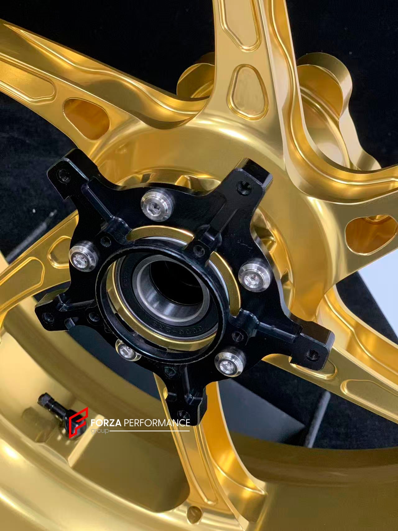We manufacture premium quality forged motorcycle wheels rims for S1000RR M1000RR in any design, size, color.

Wheel sizes (motorcycle spec):

Front: 3.5 x 17

Rear: 6 x 17

Weight:

Front: 3.75 kg (8.27 lbs)

Rear: 4.4 kg (9.7 lbs)

Finishing: Satin Gold

Forza Performance Group engineers and manufactures each forged motorcycle wheel individually per order. This ensures precise fitment, uncompromised strength, and unique styling. Whether for racing, touring, or daily use — our wheels are built for both perf