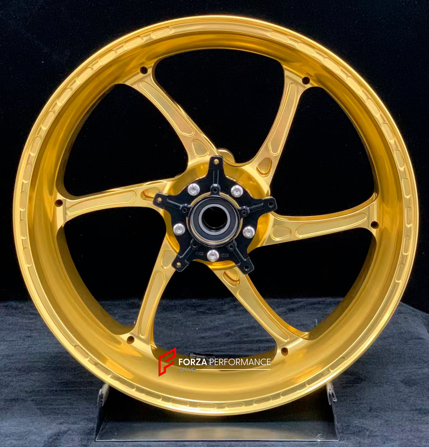 We manufacture premium quality forged motorcycle wheels rims for S1000RR M1000RR in any design, size, color.

Wheel sizes (motorcycle spec):

Front: 3.5 x 17

Rear: 6 x 17

Weight:

Front: 3.75 kg (8.27 lbs)

Rear: 4.4 kg (9.7 lbs)

Finishing: Satin Gold

Forza Performance Group engineers and manufactures each forged motorcycle wheel individually per order. This ensures precise fitment, uncompromised strength, and unique styling. Whether for racing, touring, or daily use — our wheels are built for both perf
