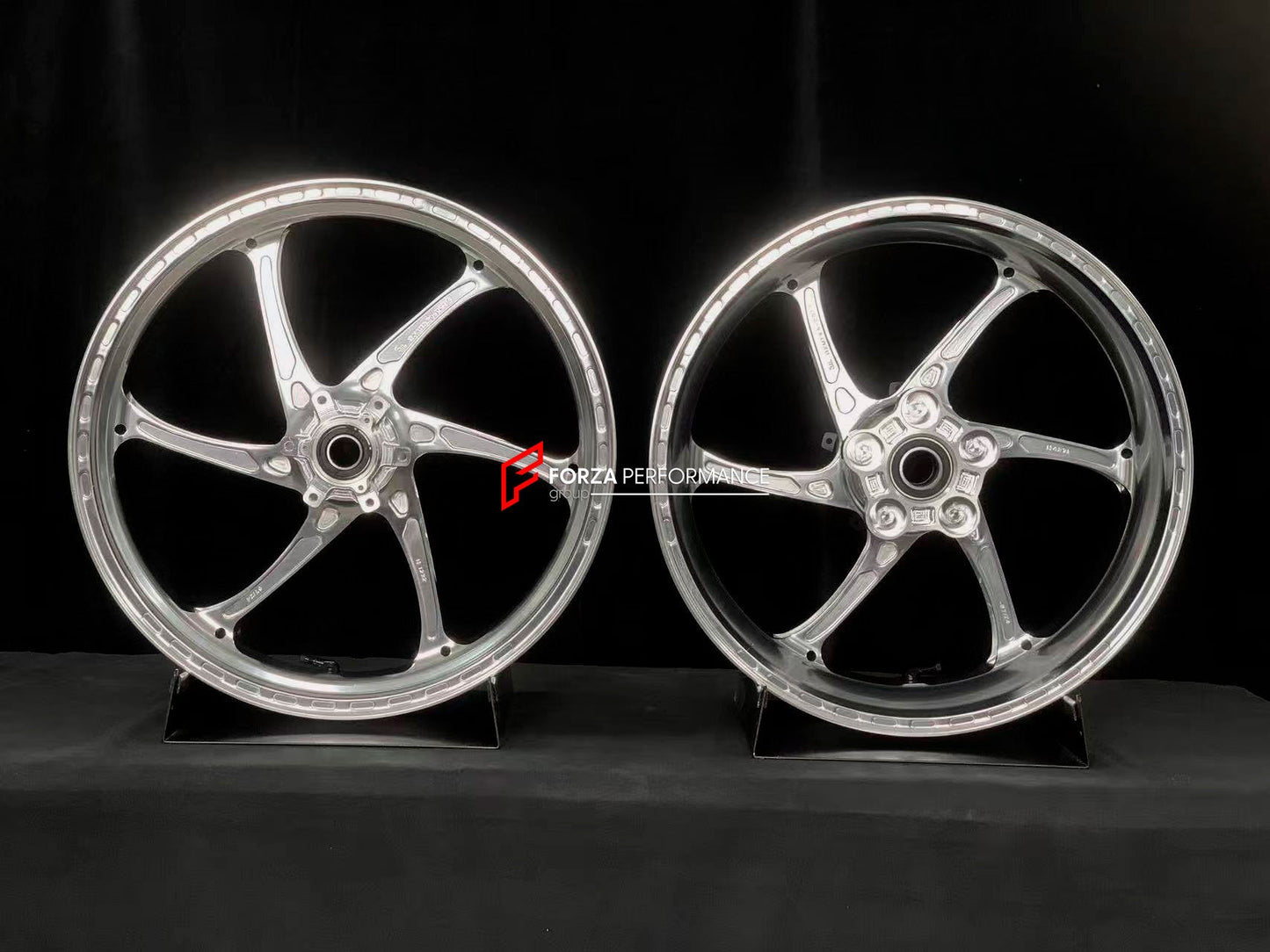 We manufacture premium quality forged motorcycle wheels rims for BMW S1000RR M1000RR in any design, size, color.

Wheel sizes (motorcycle spec):

Front: 3.5 x 17

Rear: 6 x 17

Weight:

Front: 3.15 kg (6.94 lbs)

Rear: 4.4 kg (9.7 lbs)

Finishing: Gloss Silver

Forza Performance Group engineers and manufactures each forged motorcycle wheel individually per order. This ensures precise fitment, uncompromised strength, and unique styling. Whether for racing, touring, or daily use — our wheels are built for bot