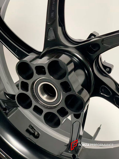 We manufacture premium quality forged motorcycle wheels rims for S1000RR M1000RR in any design, size, color.

Wheel sizes (motorcycle spec):

Front: 3.5 x 17

Rear: 6 x 17

Weight:

Front: 3.7 kg (8.16 lbs)

Rear: 4.4 kg (9.7 lbs)


Finishing: Satin Black

Forza Performance Group engineers and manufactures each forged motorcycle wheel individually per order. This ensures precise fitment, uncompromised strength, and unique styling. Whether for racing, touring, or daily use — our wheels are built for both per