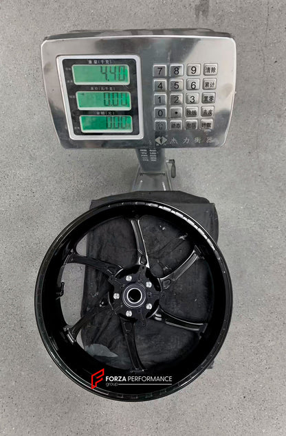 We manufacture premium quality forged motorcycle wheels rims for S1000RR M1000RR in any design, size, color.

Wheel sizes (motorcycle spec):

Front: 3.5 x 17

Rear: 6 x 17

Weight:

Front: 3.7 kg (8.16 lbs)

Rear: 4.4 kg (9.7 lbs)


Finishing: Satin Black

Forza Performance Group engineers and manufactures each forged motorcycle wheel individually per order. This ensures precise fitment, uncompromised strength, and unique styling. Whether for racing, touring, or daily use — our wheels are built for both per
