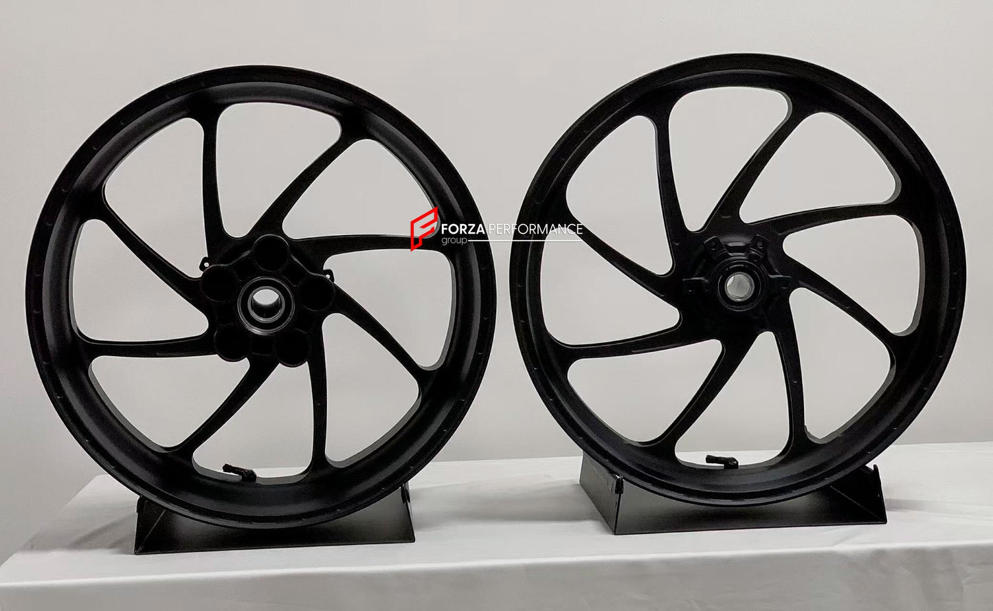 We manufacture premium quality forged motorcycle wheels rims for BMW S1000RR M1000RR in any design, size, color.

Wheel sizes (motorcycle spec):

Front: 3.5 x 17

Rear: 6 x 17

Weight:

Front: 3.35 kg (7.38 lbs)

Rear: 4.25 kg (9.37 lbs)


Finishing: Matt Black

Forza Performance Group engineers and manufactures each forged motorcycle wheel individually per order. This ensures precise fitment, uncompromised strength, and unique styling. Whether for racing, touring, or daily use — our wheels are built for bo