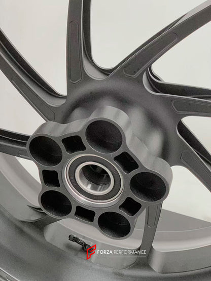 We manufacture premium quality forged motorcycle wheels rims for BMW S1000RR M1000RR in any design, size, color.

Wheel sizes (motorcycle spec):

Front: 3.5 x 17

Rear: 6 x 17

Weight:

Front: 3.35 kg (7.38 lbs)

Rear: 4.25 kg (9.37 lbs)


Finishing: Matt Black

Forza Performance Group engineers and manufactures each forged motorcycle wheel individually per order. This ensures precise fitment, uncompromised strength, and unique styling. Whether for racing, touring, or daily use — our wheels are built for bo