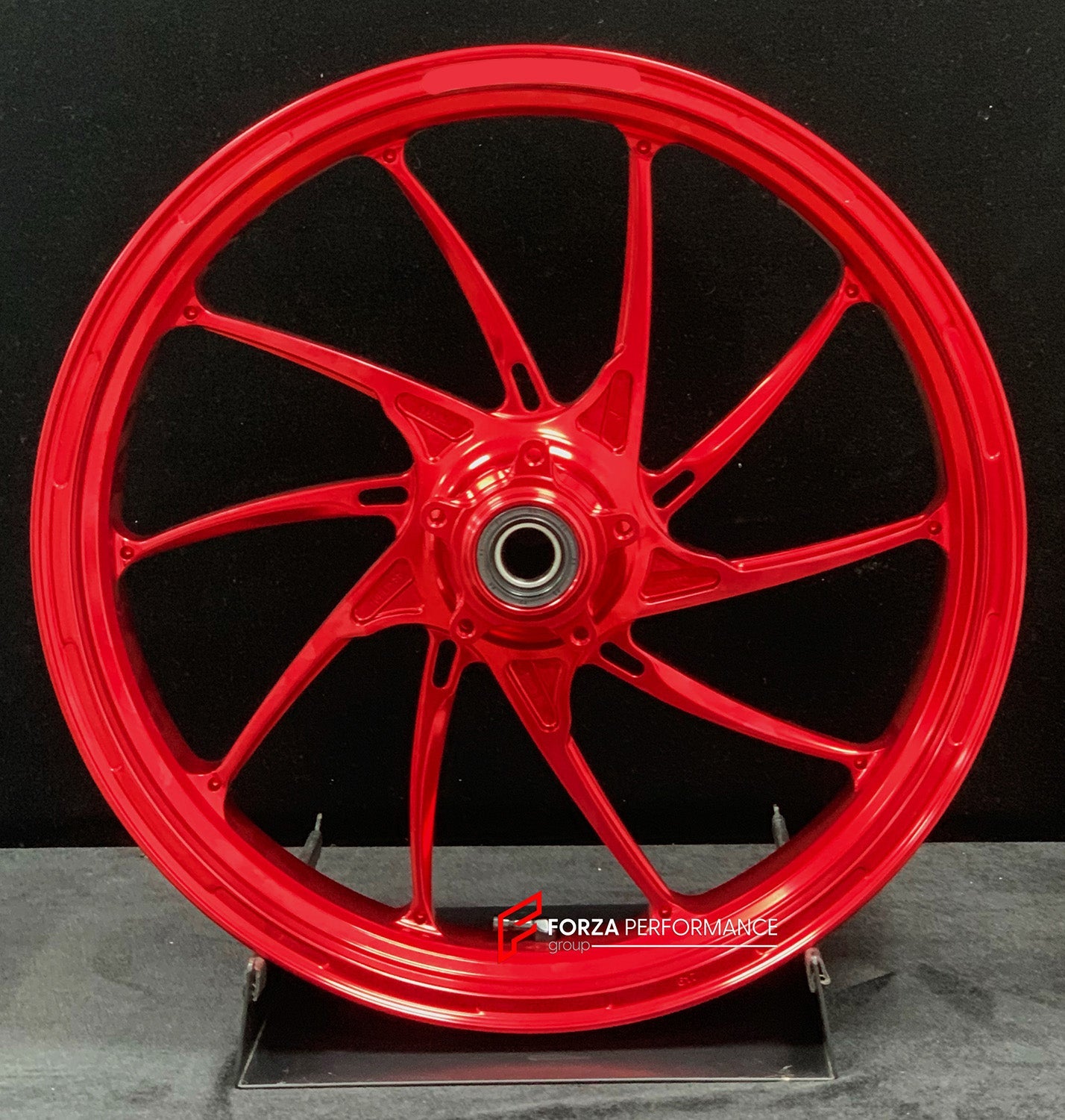 We manufacture premium quality forged motorcycle wheels rims for DUCATI PANIGALE V4 V4S V4R V4 SP2 in any design, size, color.

Wheel sizes (motorcycle spec):

Front: 3.5 x 17

Rear: 6 x 17

Weight:

Front: 4.05 kg (8.93 lbs)

Rear: 5.4 kg (11.9 lbs)


Finishing: Gloss Red

Forza Performance Group engineers and manufactures each forged motorcycle wheel individually per order. This ensures precise fitment, uncompromised strength, and unique styling. Whether for racing, touring, or daily use — our wheels are 