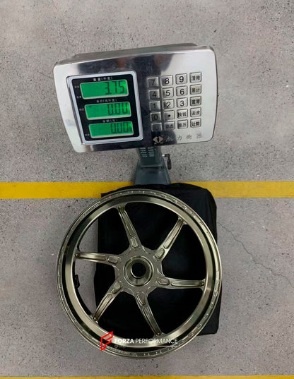 We manufacture premium quality forged motorcycle wheels rims for DUCATI HYPERMOTARD 698 MONO 950 950 RVE 950 SP in any design, size, color.

Wheel sizes (motorcycle spec):

Front: 3.5 x 17

Rear: 5.5 x 17

Weight:

Front: 3.3 kg (7.27 lbs)

Rear: 3.75 kg (8.27 lbs)


Finishing: Satin light gold

Forza Performance Group engineers and manufactures each forged motorcycle wheel individually per order. This ensures precise fitment, uncompromised strength, and unique styling. Whether for racing, touring, or daily