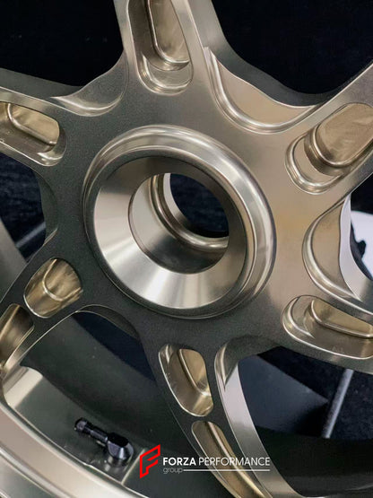 We manufacture premium quality forged motorcycle wheels rims for DUCATI HYPERMOTARD 698 MONO 950 950 RVE 950 SP in any design, size, color.

Wheel sizes (motorcycle spec):

Front: 3.5 x 17

Rear: 5.5 x 17

Weight:

Front: 3.3 kg (7.27 lbs)

Rear: 3.75 kg (8.27 lbs)


Finishing: Satin light gold

Forza Performance Group engineers and manufactures each forged motorcycle wheel individually per order. This ensures precise fitment, uncompromised strength, and unique styling. Whether for racing, touring, or daily