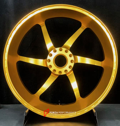 We manufacture premium quality forged motorcycle wheels rims for DUCATI MULTISTRADA V4 V4S V4RS V4 RALLY V4 PIKES PEAK in any design, size, color.

Wheel sizes (motorcycle spec):

Front: 3.0 x 19

Rear: 4.5 x 17

Weight:

Front: 3.45 kg (7.6 lbs)

Rear: 3.3 kg (7.27 lbs)

Finishing: Satin Gold

Forza Performance Group engineers and manufactures each forged motorcycle wheel individually per order. This ensures precise fitment, uncompromised strength, and unique styling. Whether for racing, touring, or daily 