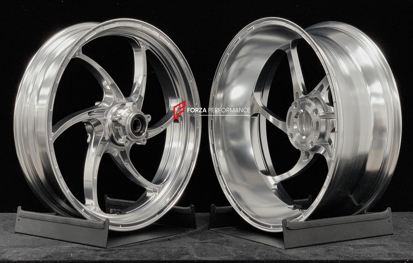 We manufacture premium quality forged motorcycle wheels rims for DUCATI PANIGALE V4 V4S V4R V4 SP2 in any design, size, color.

Wheel sizes (motorcycle spec):

Front: 3.5 x 17

Rear: 6 x 17

Weight:

Front: 4.15 kg (9.15 lbs)

Rear: 4.3 kg (9.48 lbs)


Finishing: Polished

Forza Performance Group engineers and manufactures each forged motorcycle wheel individually per order. This ensures precise fitment, uncompromised strength, and unique styling. Whether for racing, touring, or daily use — our wheels are b