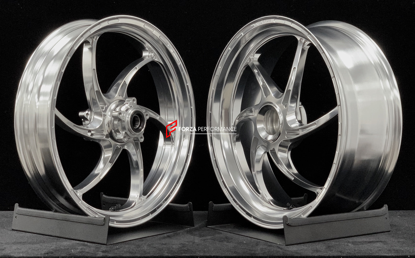 We manufacture premium quality forged motorcycle wheels rims for DUCATI PANIGALE V4 V4S V4R V4 SP2 in any design, size, color.

Wheel sizes (motorcycle spec):

Front: 3.5 x 17

Rear: 6 x 17

Weight:

Front: 4.15 kg (9.15 lbs)

Rear: 4.3 kg (9.48 lbs)


Finishing: Polished

Forza Performance Group engineers and manufactures each forged motorcycle wheel individually per order. This ensures precise fitment, uncompromised strength, and unique styling. Whether for racing, touring, or daily use — our wheels are b