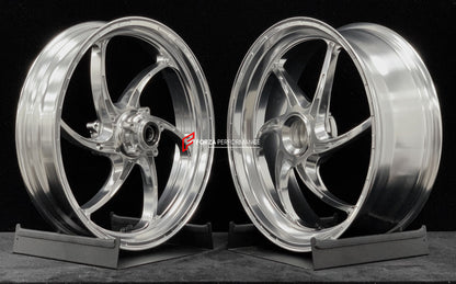 We manufacture premium quality forged motorcycle wheels rims for DUCATI PANIGALE V4 V4S V4R V4 SP2 in any design, size, color.

Wheel sizes (motorcycle spec):

Front: 3.5 x 17

Rear: 6 x 17

Weight:

Front: 4.15 kg (9.15 lbs)

Rear: 4.3 kg (9.48 lbs)


Finishing: Polished

Forza Performance Group engineers and manufactures each forged motorcycle wheel individually per order. This ensures precise fitment, uncompromised strength, and unique styling. Whether for racing, touring, or daily use — our wheels are b