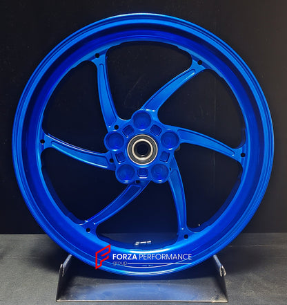 We manufacture premium quality forged motorcycle wheels rims for HONDA FORZA 750 in any design, size, color.

Wheel sizes (motorcycle spec):

Front: 3.5 x 17

Rear: 4.5 x 17

Weight:

Front: 3.85 kg (8.49 lbs)

Rear: 4.16 kg (9.17 lbs)


Finishing: Gloss Blue

Forza Performance Group engineers and manufactures each forged motorcycle wheel individually per order. This ensures precise fitment, uncompromised strength, and unique styling. Whether for racing, touring, or daily use — our wheels are built for both