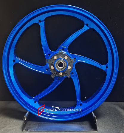 We manufacture premium quality forged motorcycle wheels rims for HONDA FORZA 750 in any design, size, color.

Wheel sizes (motorcycle spec):

Front: 3.5 x 17

Rear: 4.5 x 17

Weight:

Front: 3.85 kg (8.49 lbs)

Rear: 4.16 kg (9.17 lbs)


Finishing: Gloss Blue

Forza Performance Group engineers and manufactures each forged motorcycle wheel individually per order. This ensures precise fitment, uncompromised strength, and unique styling. Whether for racing, touring, or daily use — our wheels are built for both