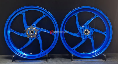 We manufacture premium quality forged motorcycle wheels rims for HONDA FORZA 750 in any design, size, color.

Wheel sizes (motorcycle spec):

Front: 3.5 x 17

Rear: 4.5 x 17

Weight:

Front: 3.85 kg (8.49 lbs)

Rear: 4.16 kg (9.17 lbs)


Finishing: Gloss Blue

Forza Performance Group engineers and manufactures each forged motorcycle wheel individually per order. This ensures precise fitment, uncompromised strength, and unique styling. Whether for racing, touring, or daily use — our wheels are built for both