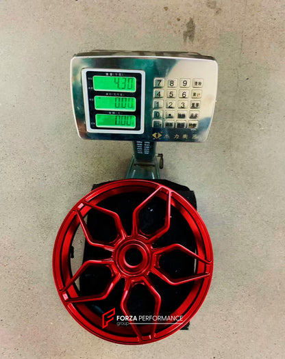 We manufacture premium quality forged motorcycle wheels rims for DUCATI PANIGALE V4 V4S V4R V4 SP2 in any design, size, color.

Wheel sizes (motorcycle spec):

Front: 3.5 x 17

Rear: 6 x 17

Weight:

Front: 4.3 kg (9.48 lbs)

Rear: 4.3 kg (9.48 lbs)


Finishing: Satin Red