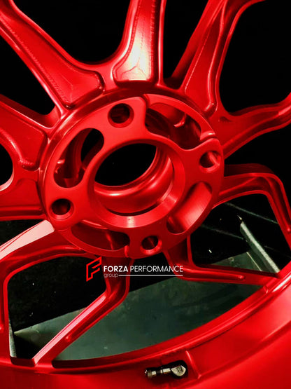 We manufacture premium quality forged motorcycle wheels rims for DUCATI PANIGALE V4 V4S V4R V4 SP2 in any design, size, color.

Wheel sizes (motorcycle spec):

Front: 3.5 x 17

Rear: 6 x 17

Weight:

Front: 4.3 kg (9.48 lbs)

Rear: 4.3 kg (9.48 lbs)


Finishing: Satin Red