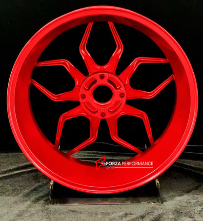 We manufacture premium quality forged motorcycle wheels rims for DUCATI PANIGALE V4 V4S V4R V4 SP2 in any design, size, color.

Wheel sizes (motorcycle spec):

Front: 3.5 x 17

Rear: 6 x 17

Weight:

Front: 4.3 kg (9.48 lbs)

Rear: 4.3 kg (9.48 lbs)


Finishing: Satin Red