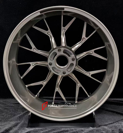 We manufacture premium quality forged motorcycle wheels rims for DUCATI PANIGALE V4 V4S V4R V4 SP2 in any design, size, color.

Wheel sizes (motorcycle spec):

Front: 3.5 x 17

Rear: 6 x 17

Weight:

Front: 4.1 kg (9.04 lbs)

Rear: 4.2 kg (9.26 lbs)


Finishing: Gloss Silver

Forza Performance Group engineers and manufactures each forged motorcycle wheel individually per order. This ensures precise fitment, uncompromised strength, and unique styling. Whether for racing, touring, or daily use — our wheels ar