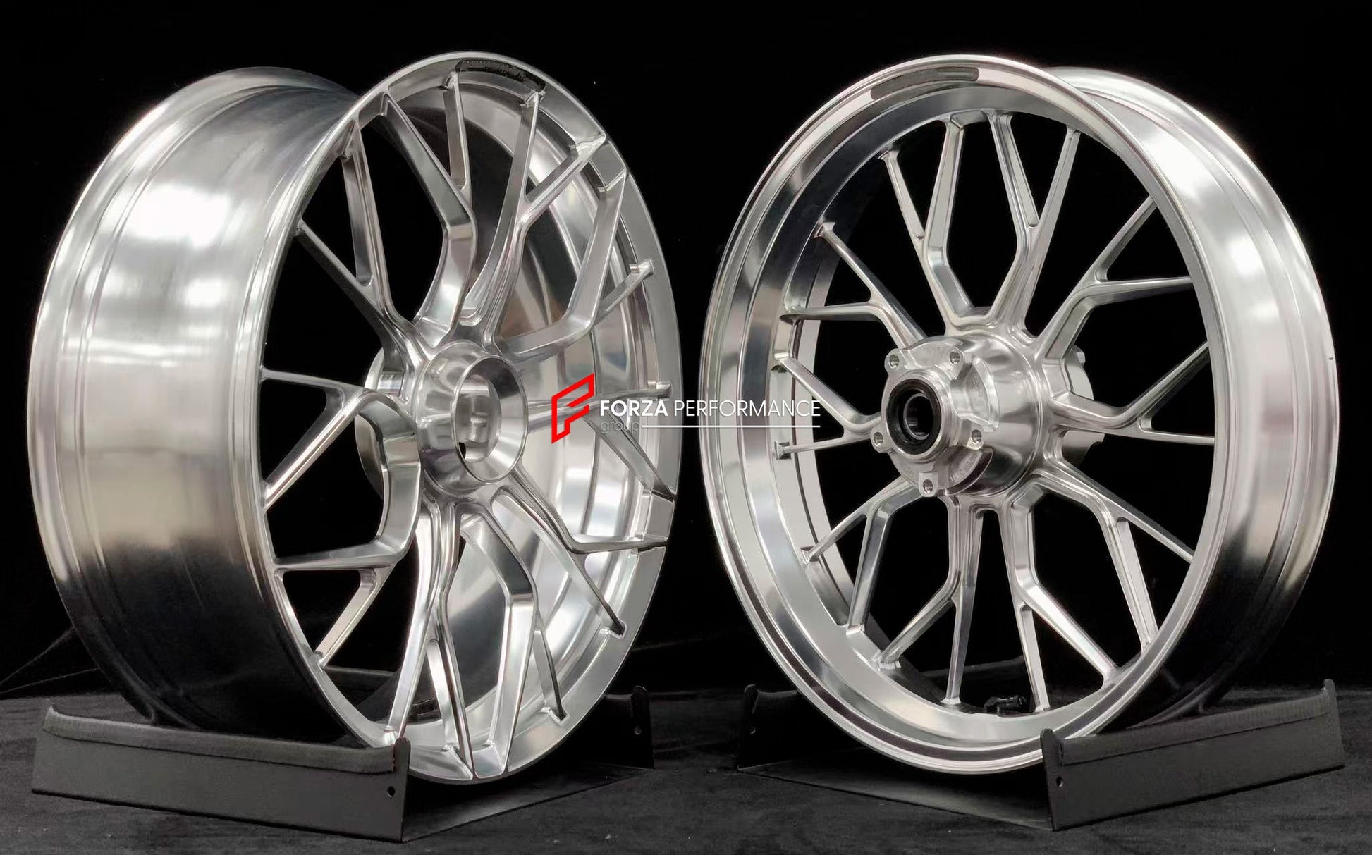 We manufacture premium quality forged motorcycle wheels rims for DUCATI PANIGALE V4 V4S V4R V4 SP2 in any design, size, color.

Wheel sizes (motorcycle spec):

Front: 3.5 x 17

Rear: 6 x 17

Weight:

Front: 4.1 kg (9.04 lbs)

Rear: 4.2 kg (9.26 lbs)


Finishing: Polished

Forza Performance Group engineers and manufactures each forged motorcycle wheel individually per order. This ensures precise fitment, uncompromised strength, and unique styling. Whether for racing, touring, or daily use — our wheels are bu