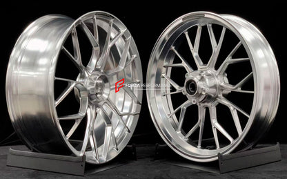 We manufacture premium quality forged motorcycle wheels rims for DUCATI PANIGALE V4 V4S V4R V4 SP2 in any design, size, color.

Wheel sizes (motorcycle spec):

Front: 3.5 x 17

Rear: 6 x 17

Weight:

Front: 4.1 kg (9.04 lbs)

Rear: 4.2 kg (9.26 lbs)


Finishing: Polished

Forza Performance Group engineers and manufactures each forged motorcycle wheel individually per order. This ensures precise fitment, uncompromised strength, and unique styling. Whether for racing, touring, or daily use — our wheels are bu