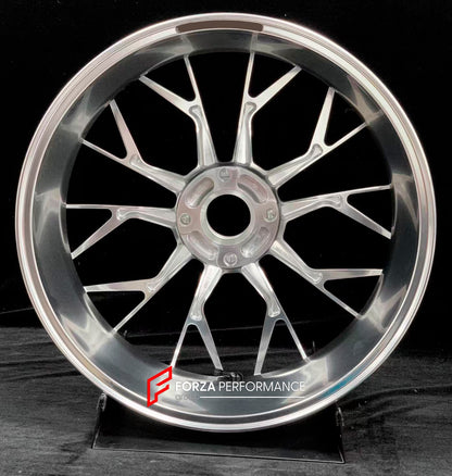 We manufacture premium quality forged motorcycle wheels rims for DUCATI PANIGALE V4 V4S V4R V4 SP2 in any design, size, color.

Wheel sizes (motorcycle spec):

Front: 3.5 x 17

Rear: 6 x 17

Weight:

Front: 4.1 kg (9.04 lbs)

Rear: 4.2 kg (9.26 lbs)


Finishing: Polished

Forza Performance Group engineers and manufactures each forged motorcycle wheel individually per order. This ensures precise fitment, uncompromised strength, and unique styling. Whether for racing, touring, or daily use — our wheels are bu