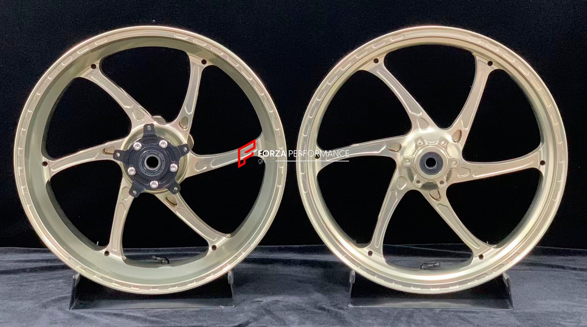 We manufacture premium quality forged motorcycle wheels rims for APRILIA RS660 in any design, size, color.

Wheel sizes (motorcycle spec):

Front: 3.5 x 17

Rear: 5.5 x 17

Weight:

Front: 3.75 kg (8.27 lbs)

Rear: 4.55 kg (10.03 lbs)


Finishing: Gloss Bronze

Forza Performance Group engineers and manufactures each forged motorcycle wheel individually per order. This ensures precise fitment, uncompromised strength, and unique styling. Whether for racing, touring, or daily use — our wheels are built for bot