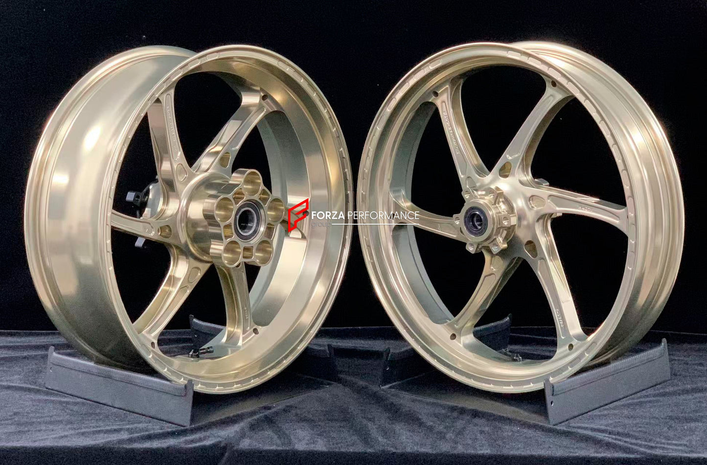 We manufacture premium quality forged motorcycle wheels rims for APRILIA RS660 in any design, size, color.

Wheel sizes (motorcycle spec):

Front: 3.5 x 17

Rear: 5.5 x 17

Weight:

Front: 3.75 kg (8.27 lbs)

Rear: 4.55 kg (10.03 lbs)


Finishing: Gloss Bronze

Forza Performance Group engineers and manufactures each forged motorcycle wheel individually per order. This ensures precise fitment, uncompromised strength, and unique styling. Whether for racing, touring, or daily use — our wheels are built for bot