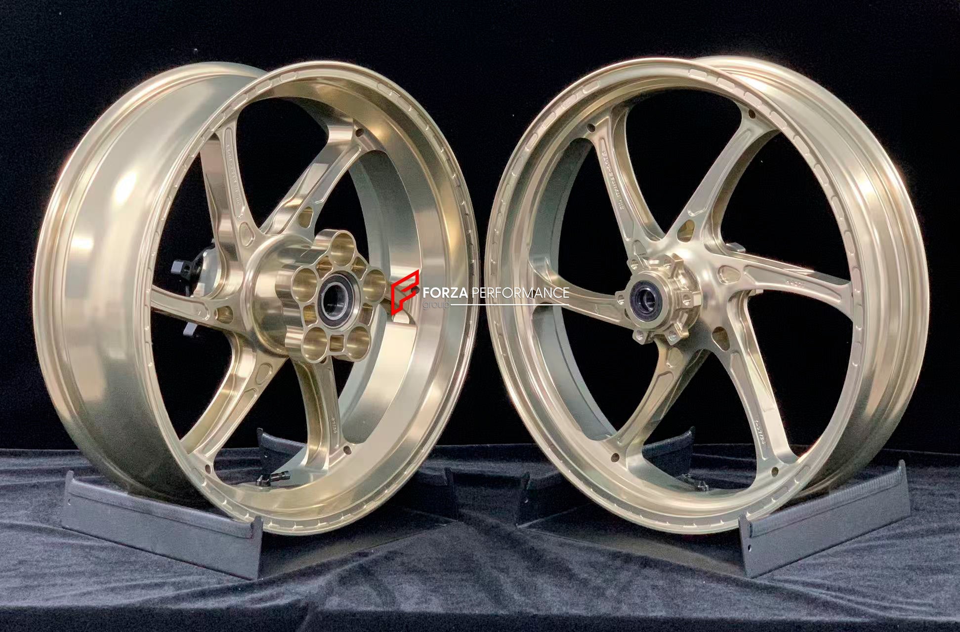 We manufacture premium quality forged motorcycle wheels rims for APRILIA RS660 in any design, size, color.

Wheel sizes (motorcycle spec):

Front: 3.5 x 17

Rear: 5.5 x 17

Weight:

Front: 3.75 kg (8.27 lbs)

Rear: 4.55 kg (10.03 lbs)


Finishing: Gloss Bronze

Forza Performance Group engineers and manufactures each forged motorcycle wheel individually per order. This ensures precise fitment, uncompromised strength, and unique styling. Whether for racing, touring, or daily use — our wheels are built for bot