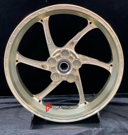 We manufacture premium quality forged motorcycle wheels rims for APRILIA RS660 in any design, size, color.

Wheel sizes (motorcycle spec):

Front: 3.5 x 17

Rear: 5.5 x 17

Weight:

Front: 3.75 kg (8.27 lbs)

Rear: 4.55 kg (10.03 lbs)


Finishing: Gloss Bronze

Forza Performance Group engineers and manufactures each forged motorcycle wheel individually per order. This ensures precise fitment, uncompromised strength, and unique styling. Whether for racing, touring, or daily use — our wheels are built for bot