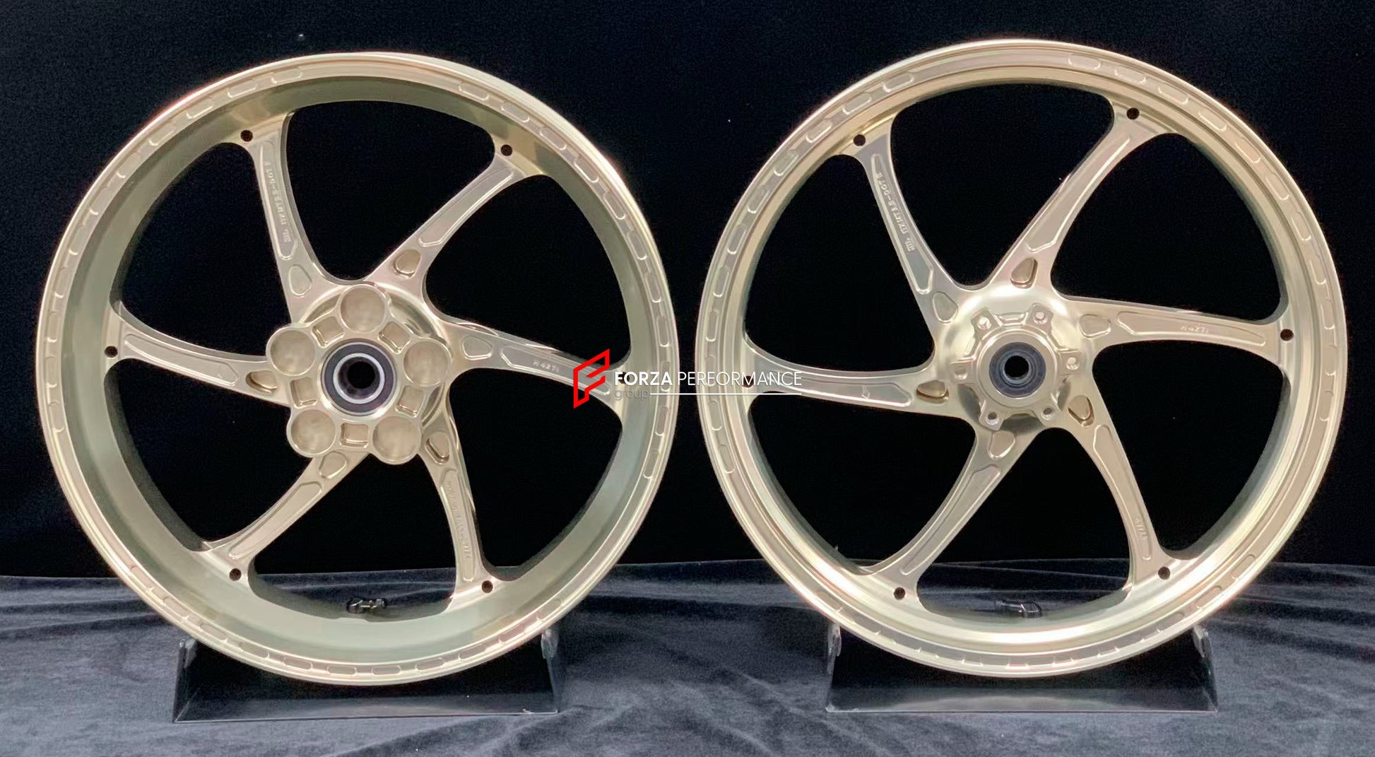 We manufacture premium quality forged motorcycle wheels rims for APRILIA RS660 in any design, size, color.

Wheel sizes (motorcycle spec):

Front: 3.5 x 17

Rear: 5.5 x 17

Weight:

Front: 3.75 kg (8.27 lbs)

Rear: 4.55 kg (10.03 lbs)


Finishing: Gloss Bronze

Forza Performance Group engineers and manufactures each forged motorcycle wheel individually per order. This ensures precise fitment, uncompromised strength, and unique styling. Whether for racing, touring, or daily use — our wheels are built for bot